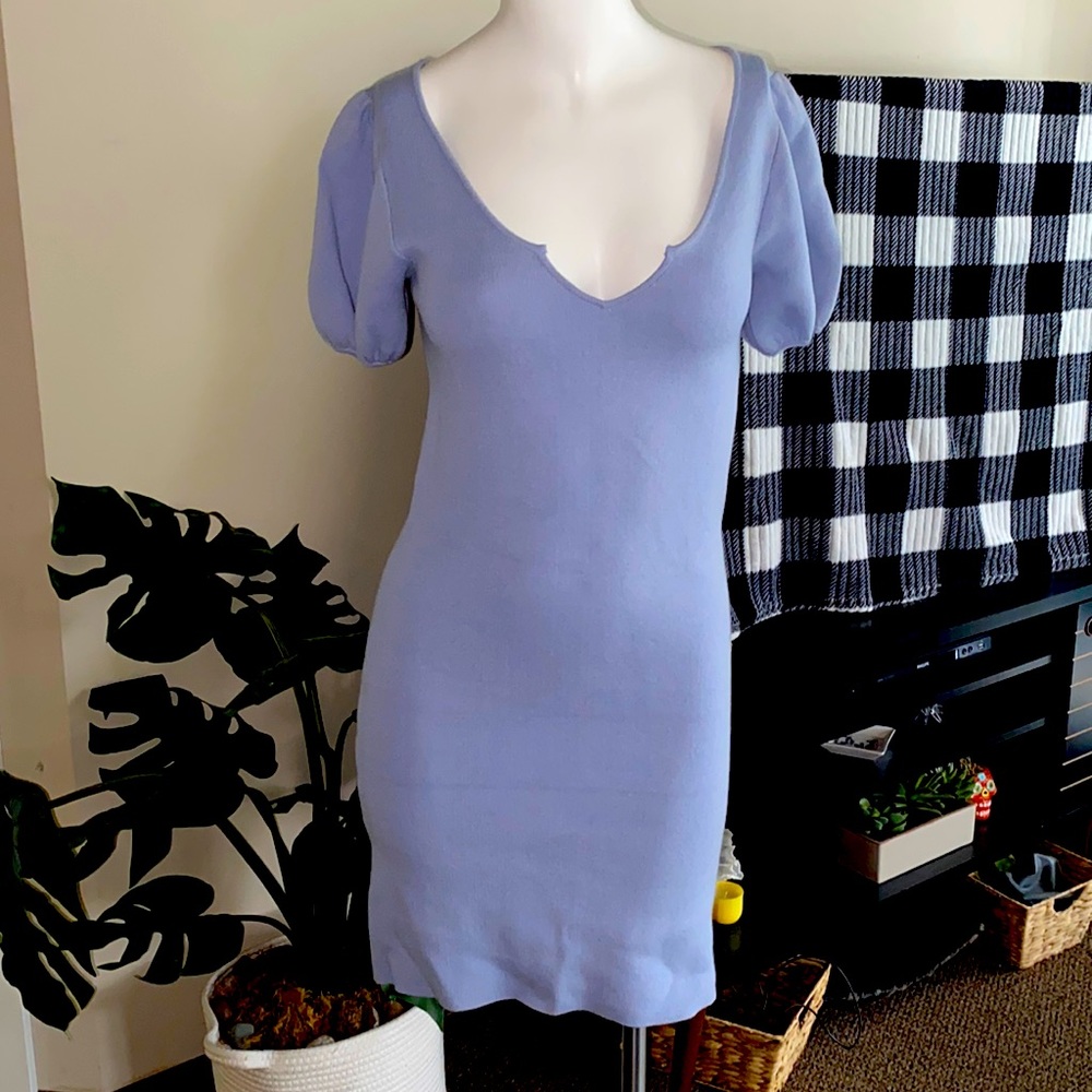 Body con baby blue dress